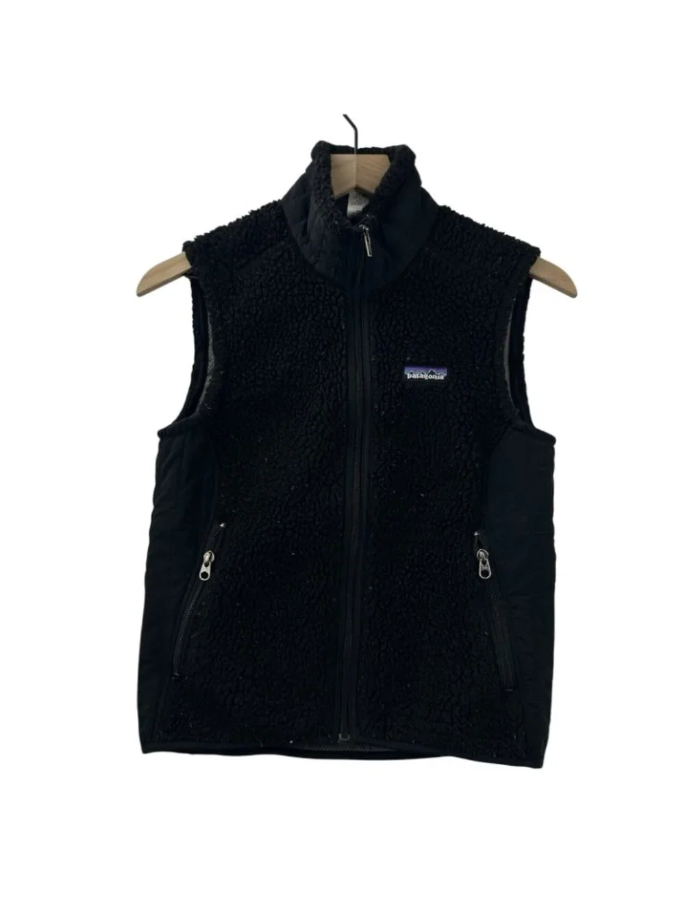 Patagonia Vest Jacket Womens Small Black Synchilla Sherpa Fleece Outdoor Hiking - Picture 7 of 16